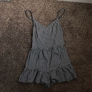 Hollister black and white striped romper size XS